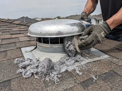 Cleaning Dryer Vent On Roof in West Haven
