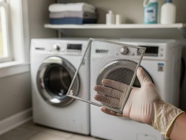 West Haven Dryer Vent Cleaning specialist performing detailed lint trap cleaning service in West Haven