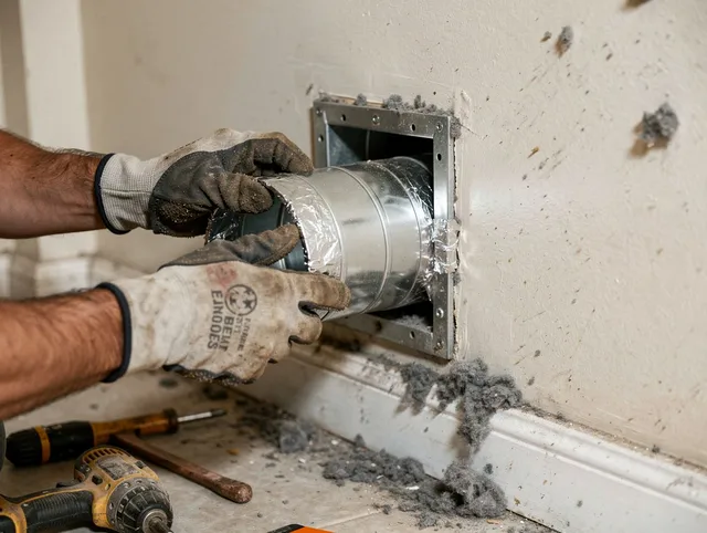 Professional dryer vent repair and installation by West Haven Dryer Vent Cleaning in West Haven